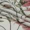 1 Yard Green Pink and White Mercerized Organic Cotton Voile Tropical Flower Fabric